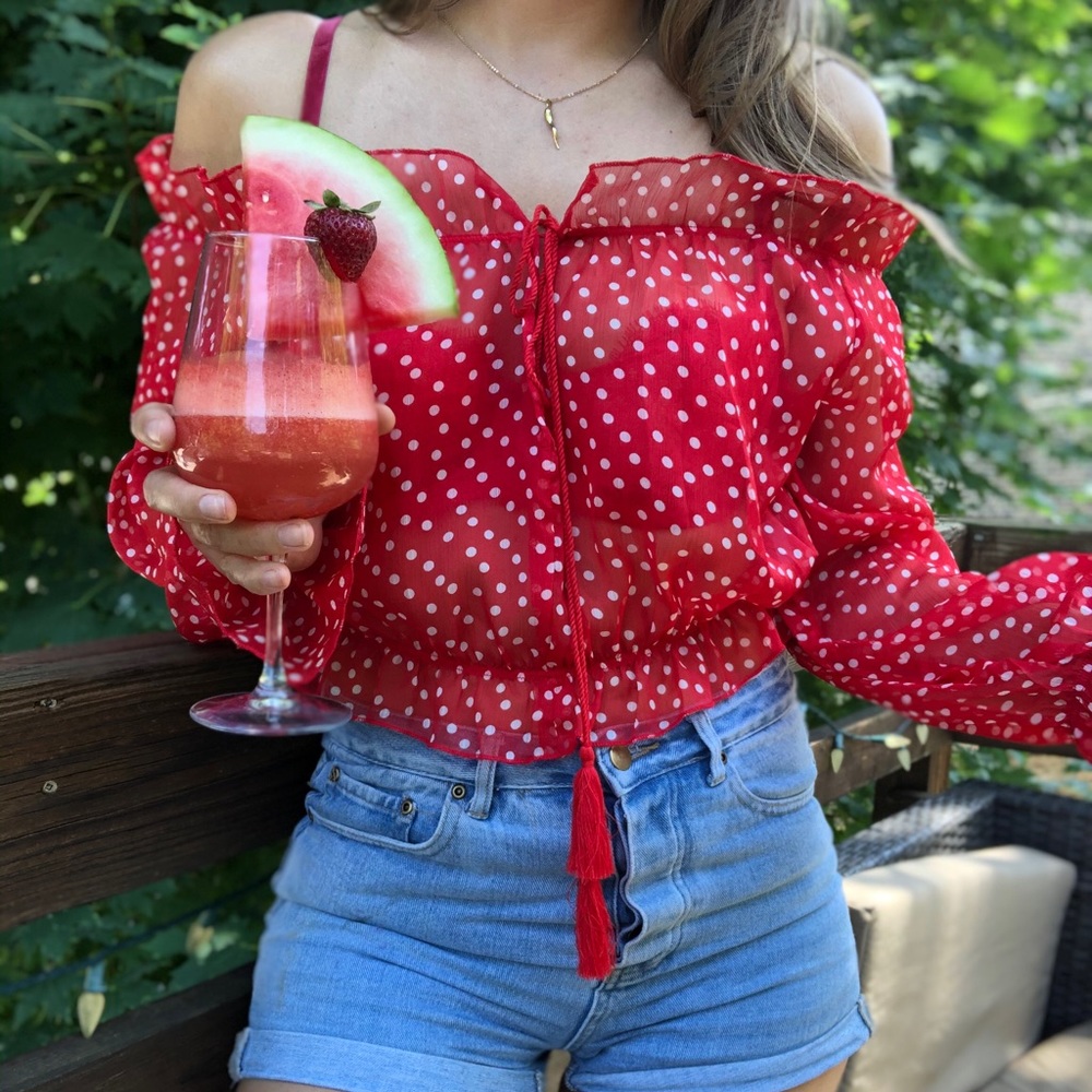 NWT Long sleeve off-the-shoulder supper crop top - Picture 2 of 10